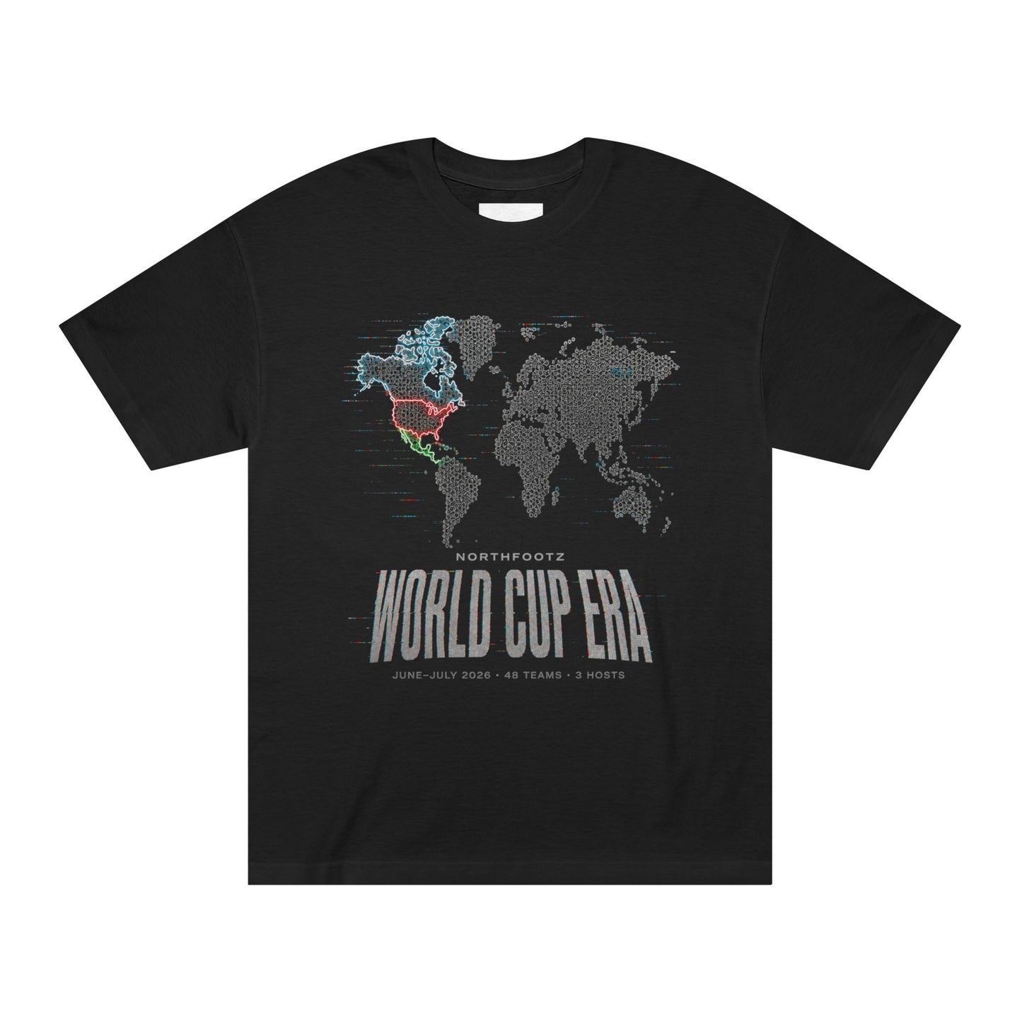 FWC 26 Host Countries Map Tee — “Football Changed the World” Soccer T‑Shirt