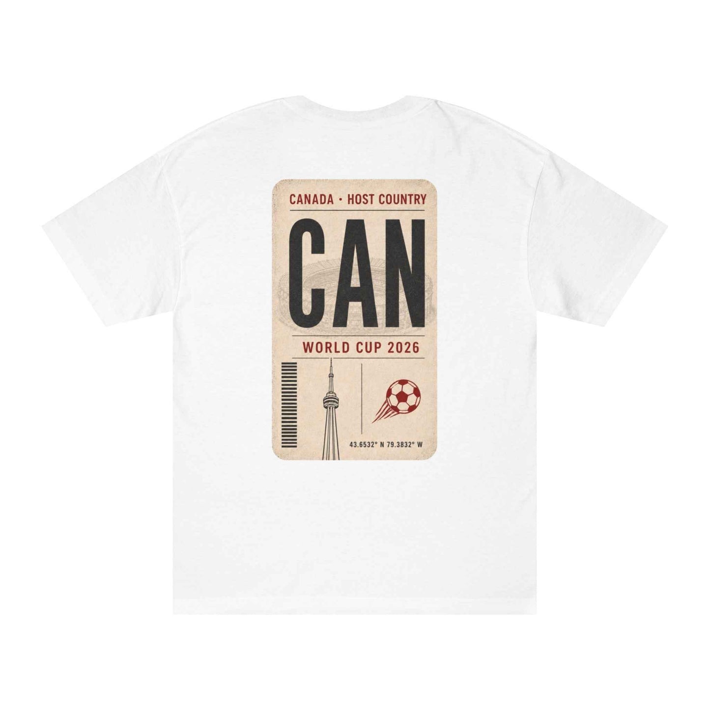 FWC 26 World Cup Host Countries Tee — Soccer CANADA Tag Graphic Cotton Shirt