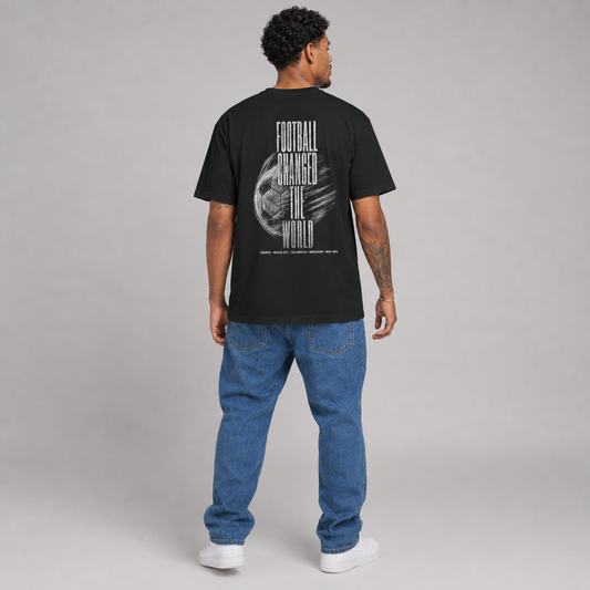 FWC 26 Host Countries Map Tee — “Football Changed the World” Soccer T‑Shirt