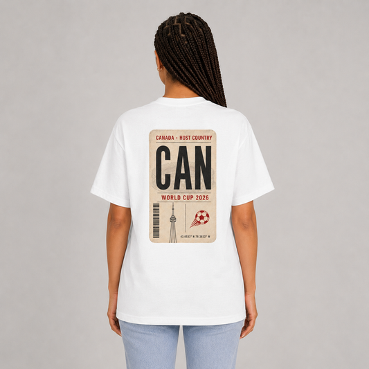 FWC 26 World Cup Host Countries Tee — Soccer CANADA Tag Graphic Cotton Shirt